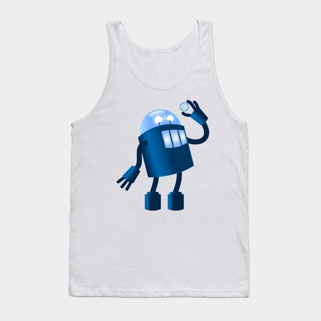 Robot holding gear Tank Top by Pushloop